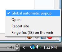 FingerFox 2.0 context menu